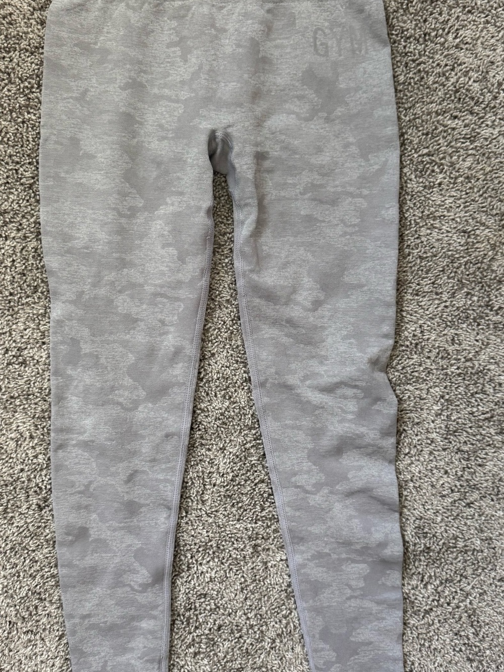 Gymshark Light Gray Camo High-Waisted Seamless Leggings